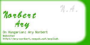 norbert ary business card